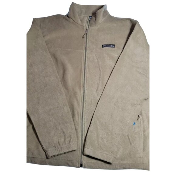 Columbia Steens Mountain Full Zip Fleece Jacket Men’s XXL Beige New - Picture 2 of 9